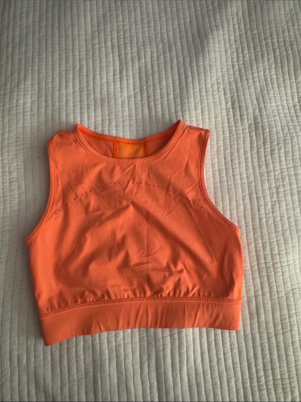 lululemon athletica Neon Orange Cropped Athletic Tank